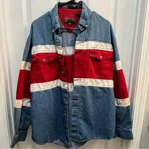 Roper USA Red, White, Blue Colorblock Jacket